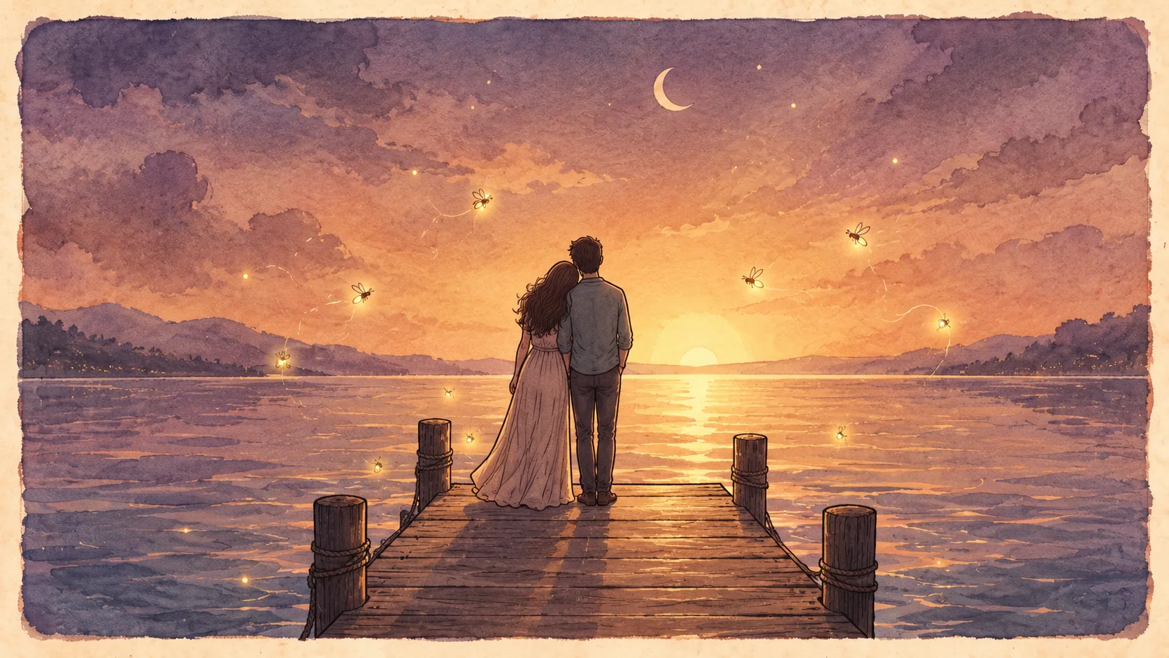 Tender Echo — pier at golden hour